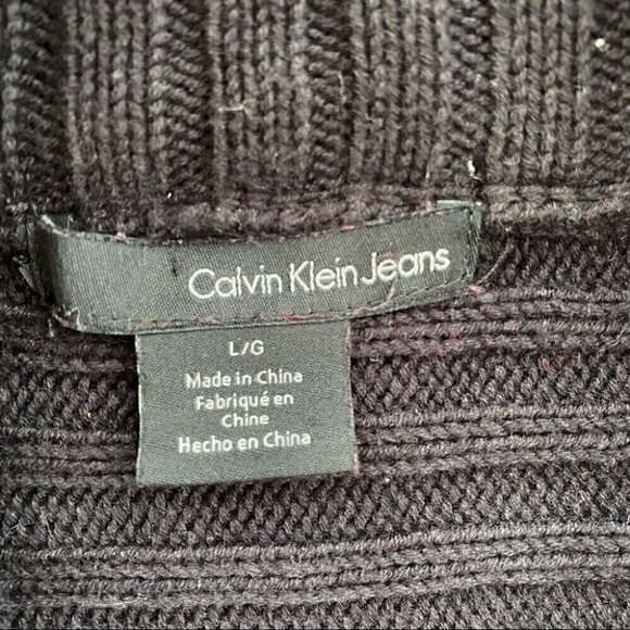 Calvin Klein cardigan, 💯 cotton knit,  black - Picture 7 of 13